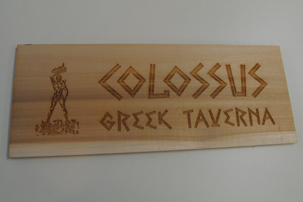 Custom Indoor Reception Sign - Colossus Greek Taverna