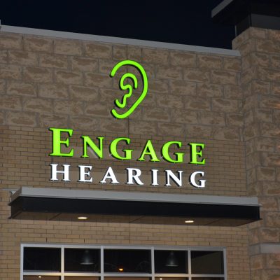 Custom Outdoor Storefront Sign - Engage Hearing